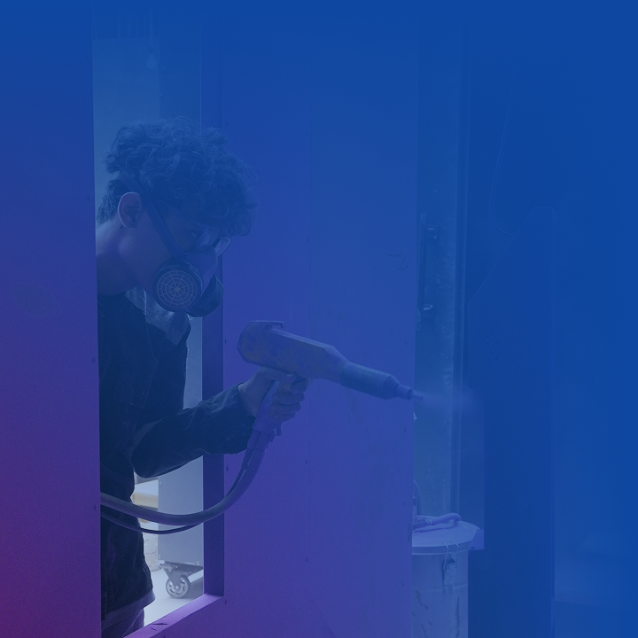 Powder Coating Worker Left