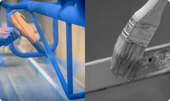 Powder Coating vs Cat Cair